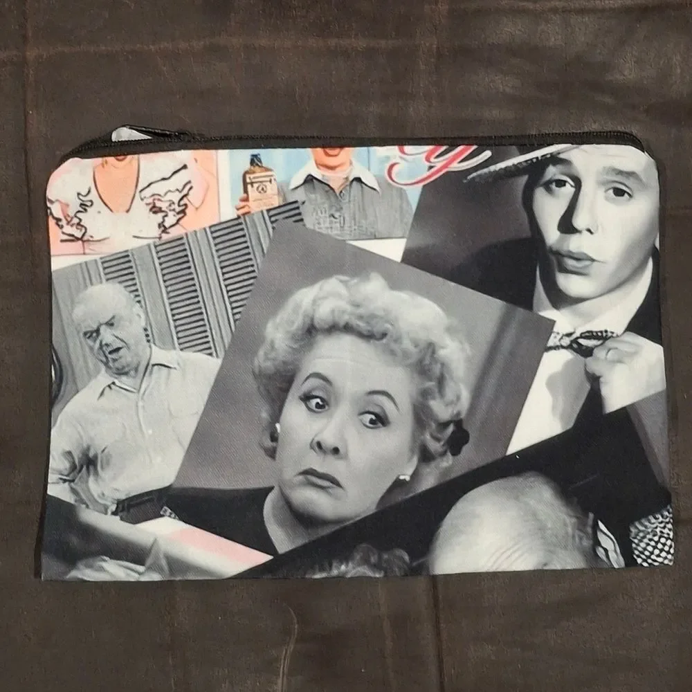 I Love Lucy Canvas Zippered Makeup Cosmetic Pouch